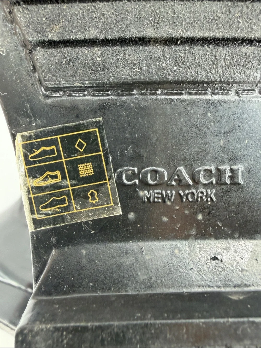 Coach Talia Black Rubber Boots Women’s Size 7